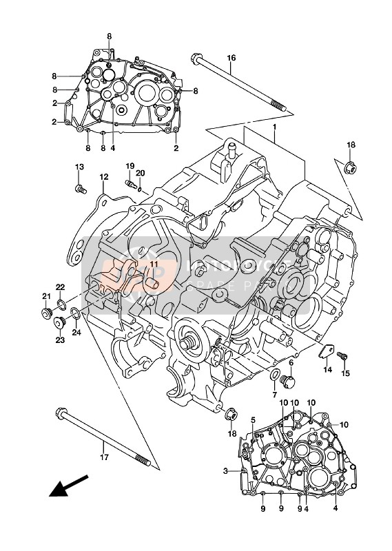 Suzuki LT-F400F KINGQUAD FSi 4X4 2018 Carter pour un 2018 Suzuki LT-F400F KINGQUAD FSi 4X4