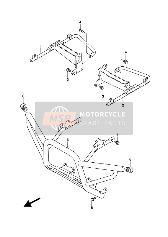 Suzuki LT-F400F KINGQUAD FSi 4X4 2018 Repose Pieds pour un 2018 Suzuki LT-F400F KINGQUAD FSi 4X4