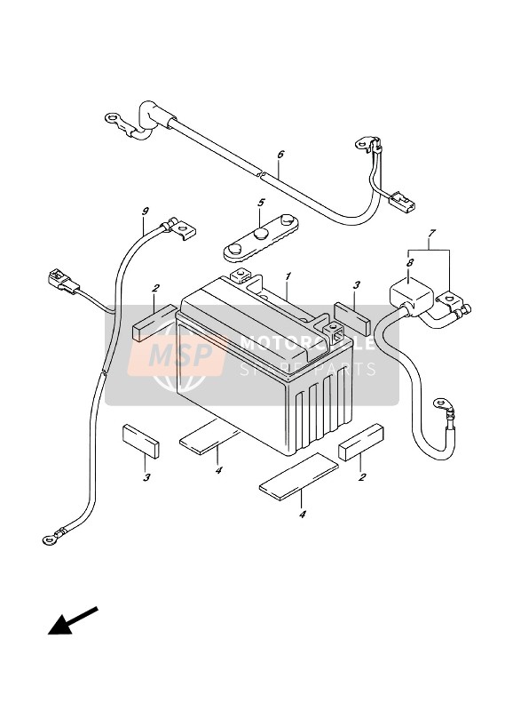 Suzuki LT-Z400 2018 Batterie pour un 2018 Suzuki LT-Z400