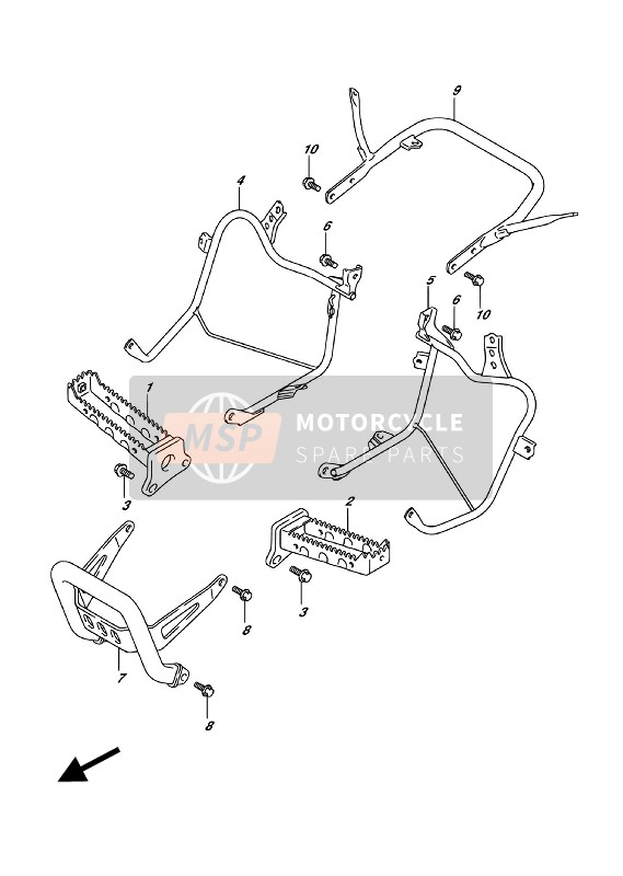 Suzuki LT-Z400 2018 Repose Pieds pour un 2018 Suzuki LT-Z400