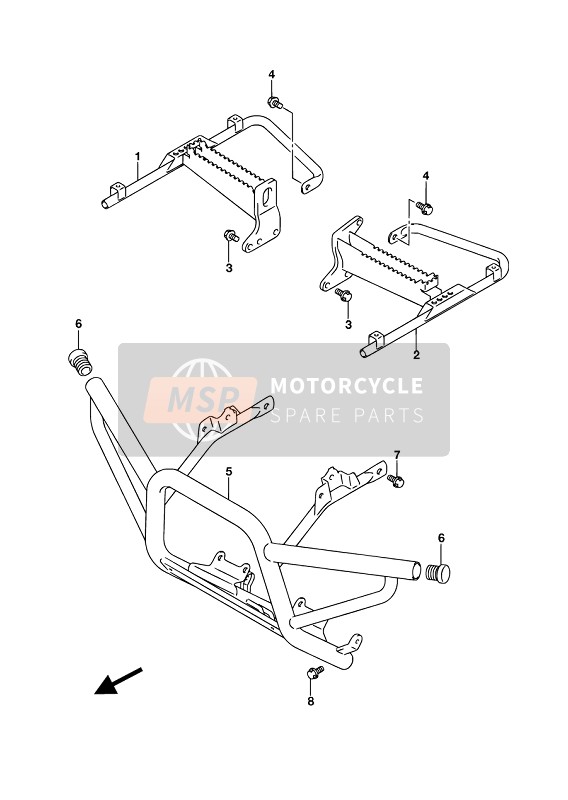 Suzuki LT-A400F KINGQUAD ASi 4X4 2019 Reposapiés para un 2019 Suzuki LT-A400F KINGQUAD ASi 4X4