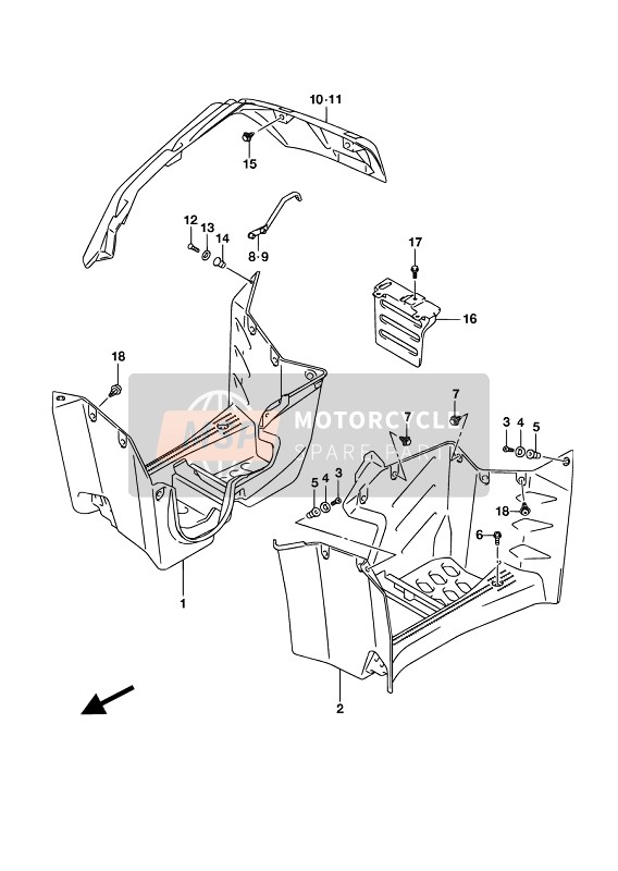 Suzuki LT-A400F KINGQUAD ASi 4X4 2019 MUDGUARD for a 2019 Suzuki LT-A400F KINGQUAD ASi 4X4