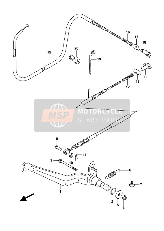 Suzuki LT-A400F KINGQUAD ASi 4X4 2019 REAR BRAKE for a 2019 Suzuki LT-A400F KINGQUAD ASi 4X4