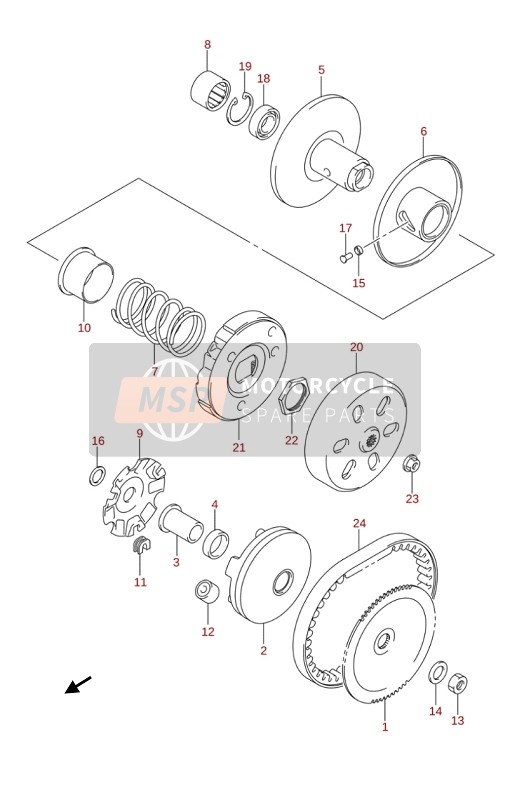 Suzuki LT-Z50 QUADSPORT 2019 Transmission (1) pour un 2019 Suzuki LT-Z50 QUADSPORT