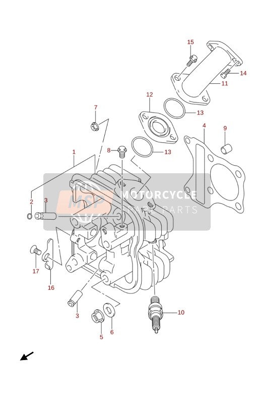 Suzuki LT-Z90 QUADSPORT 2019 Cabeza de cilindro para un 2019 Suzuki LT-Z90 QUADSPORT