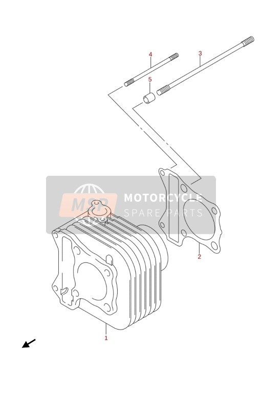 Suzuki LT-Z90 QUADSPORT 2019 Cylindre pour un 2019 Suzuki LT-Z90 QUADSPORT