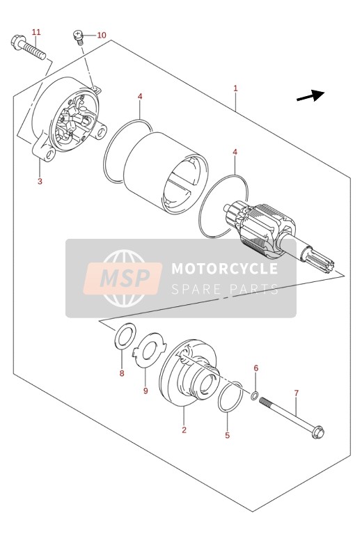 Suzuki LT-Z90 QUADSPORT 2019 STARTING MOTOR for a 2019 Suzuki LT-Z90 QUADSPORT