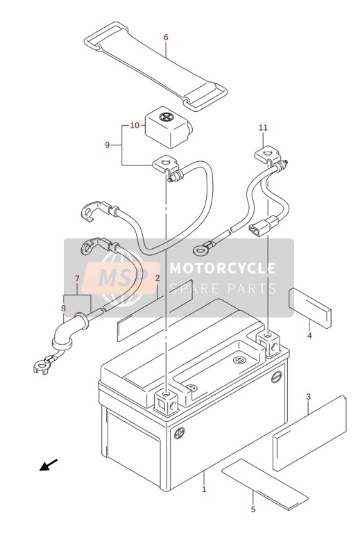 Suzuki LT-Z90 QUADSPORT 2019 Batteria per un 2019 Suzuki LT-Z90 QUADSPORT