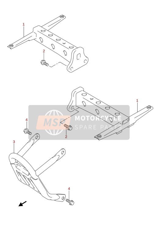 Suzuki LT-Z90 QUADSPORT 2019 Reposapiés para un 2019 Suzuki LT-Z90 QUADSPORT