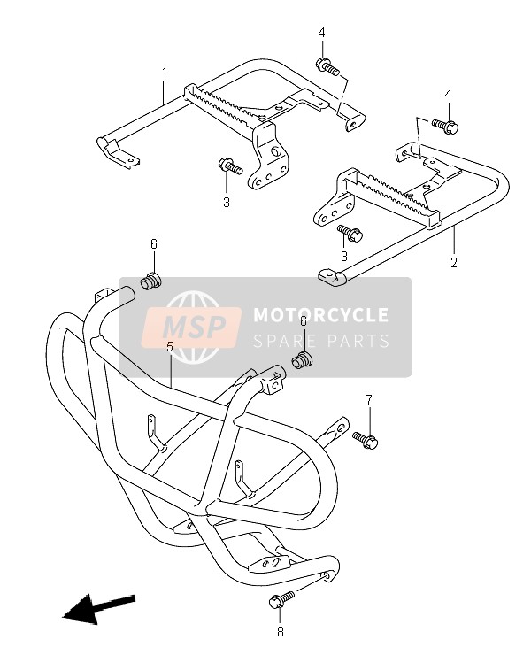 Suzuki LT-A400 EIGER 4X2 2002 Repose Pieds pour un 2002 Suzuki LT-A400 EIGER 4X2