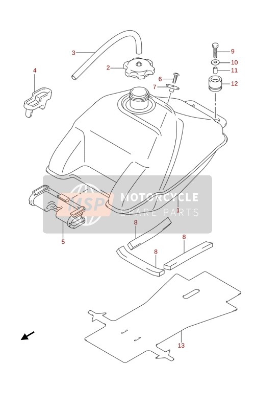 Suzuki LT-Z90 QUADSPORT 2019 TANK für ein 2019 Suzuki LT-Z90 QUADSPORT