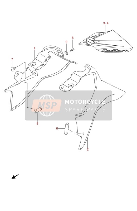 Suzuki LT-Z90 QUADSPORT 2019 Coperchio del serbatoio del carburante per un 2019 Suzuki LT-Z90 QUADSPORT