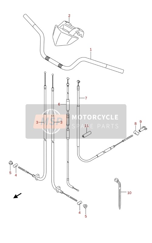 Suzuki LT-Z90 QUADSPORT 2019 Manillar para un 2019 Suzuki LT-Z90 QUADSPORT