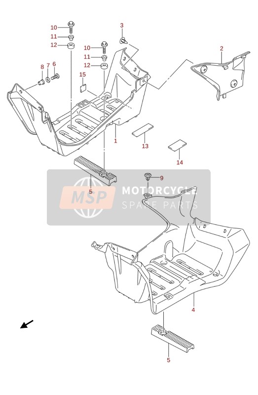 Suzuki LT-Z90 QUADSPORT 2019 Parafango per un 2019 Suzuki LT-Z90 QUADSPORT