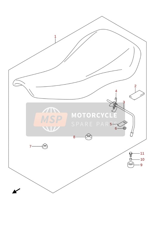 Suzuki LT-Z90 QUADSPORT 2019 SEAT for a 2019 Suzuki LT-Z90 QUADSPORT