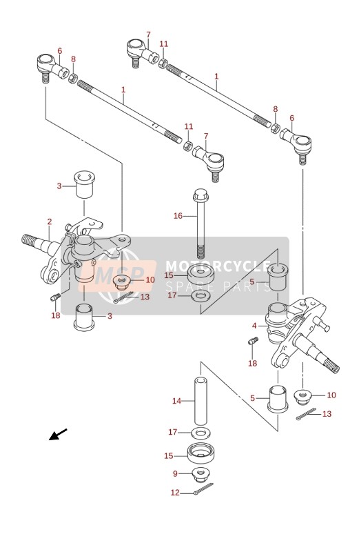 Suzuki LT-Z90 QUADSPORT 2019 KNUCKLE ARM for a 2019 Suzuki LT-Z90 QUADSPORT