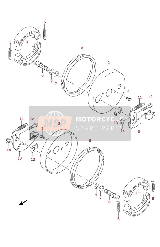 Suzuki LT-Z90 QUADSPORT 2019 Frein de roue avant pour un 2019 Suzuki LT-Z90 QUADSPORT