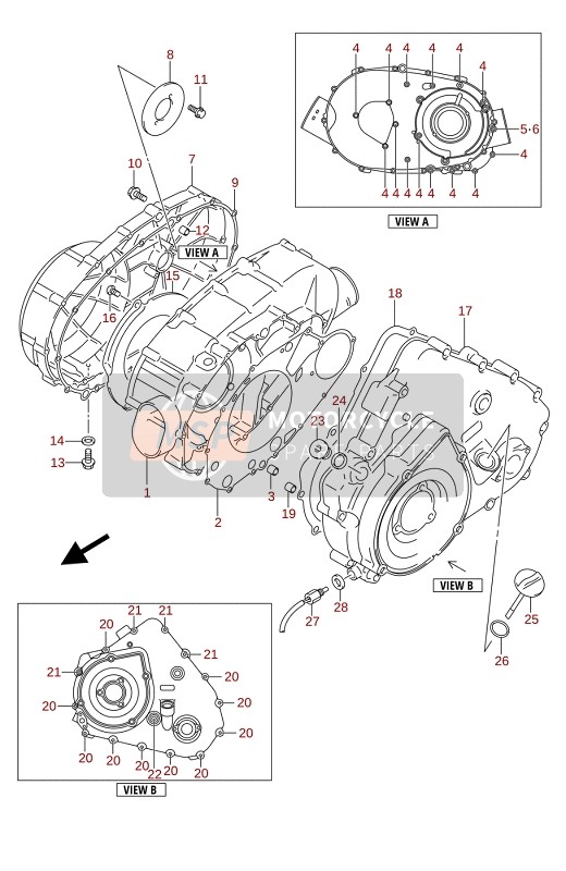 Suzuki LT-A400F KINGQUAD ASi 4X4 2020 Couvercle de carter pour un 2020 Suzuki LT-A400F KINGQUAD ASi 4X4