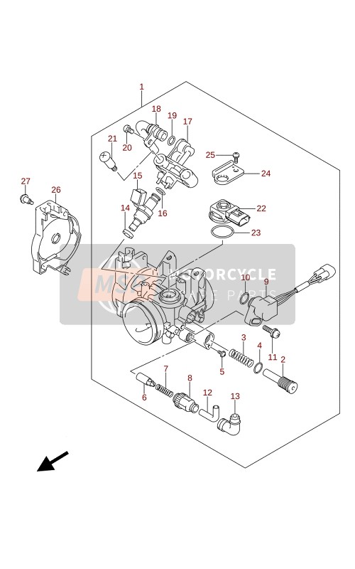 Suzuki LT-A400F KINGQUAD ASi 4X4 2020 Drosselklappe für ein 2020 Suzuki LT-A400F KINGQUAD ASi 4X4