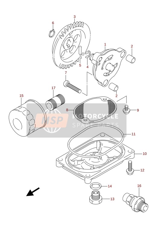 Suzuki LT-A400F KINGQUAD ASi 4X4 2020 La pompe à huile pour un 2020 Suzuki LT-A400F KINGQUAD ASi 4X4