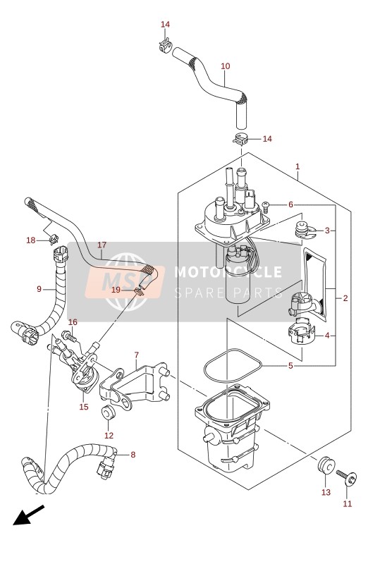 Suzuki LT-A400F KINGQUAD ASi 4X4 2020 Benzine pomp voor een 2020 Suzuki LT-A400F KINGQUAD ASi 4X4