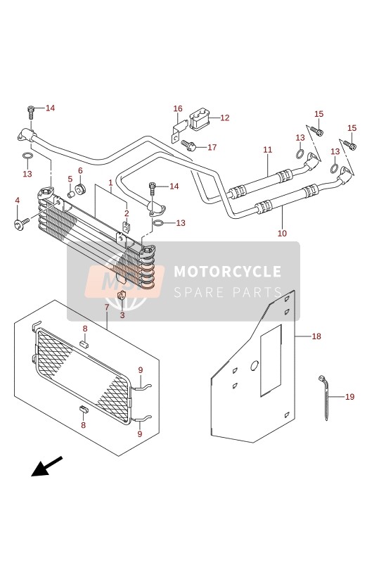 Suzuki LT-A400F KINGQUAD ASi 4X4 2020 ÖLKÜHLER für ein 2020 Suzuki LT-A400F KINGQUAD ASi 4X4