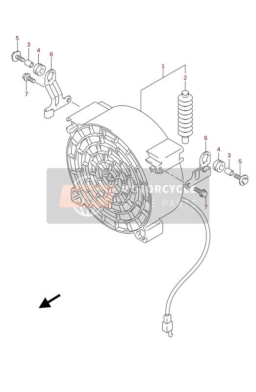 Suzuki LT-A400F KINGQUAD ASi 4X4 2020 COOLING FAN for a 2020 Suzuki LT-A400F KINGQUAD ASi 4X4