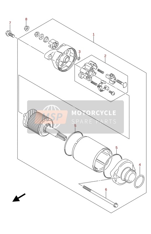 Suzuki LT-A400F KINGQUAD ASi 4X4 2020 STARTING MOTOR for a 2020 Suzuki LT-A400F KINGQUAD ASi 4X4