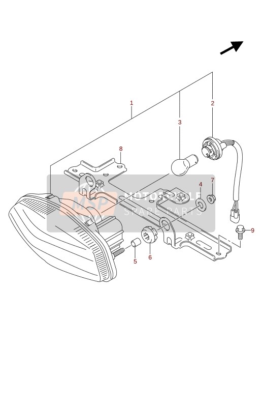 Suzuki LT-A400F KINGQUAD ASi 4X4 2020 Lampe combinée arrière pour un 2020 Suzuki LT-A400F KINGQUAD ASi 4X4