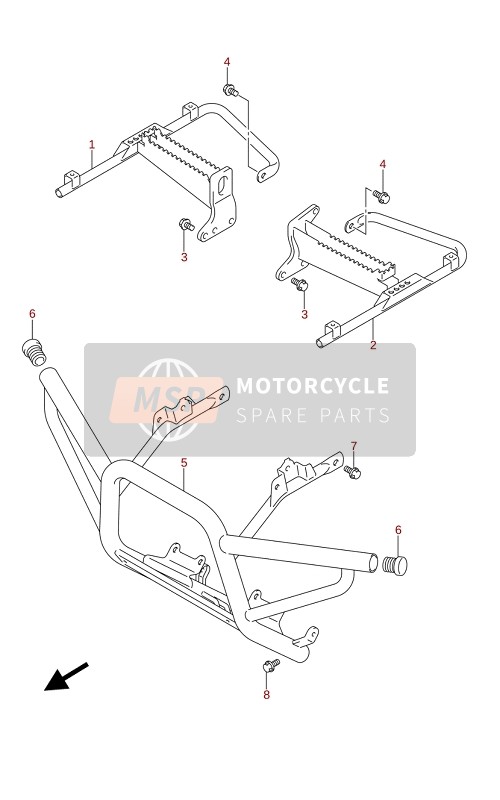 Suzuki LT-A400F KINGQUAD ASi 4X4 2020 Reposapiés para un 2020 Suzuki LT-A400F KINGQUAD ASi 4X4