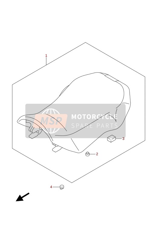 Suzuki LT-A400F KINGQUAD ASi 4X4 2020 SEAT for a 2020 Suzuki LT-A400F KINGQUAD ASi 4X4