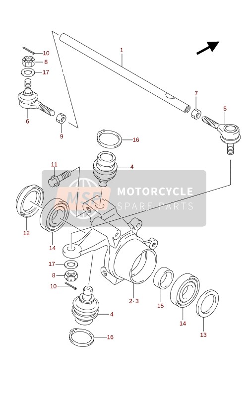 Suzuki LT-A400F KINGQUAD ASi 4X4 2020 ACHSSCHENKEL für ein 2020 Suzuki LT-A400F KINGQUAD ASi 4X4