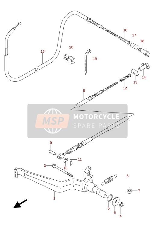 Suzuki LT-A400F KINGQUAD ASi 4X4 2020 BREMSE HINTEN für ein 2020 Suzuki LT-A400F KINGQUAD ASi 4X4