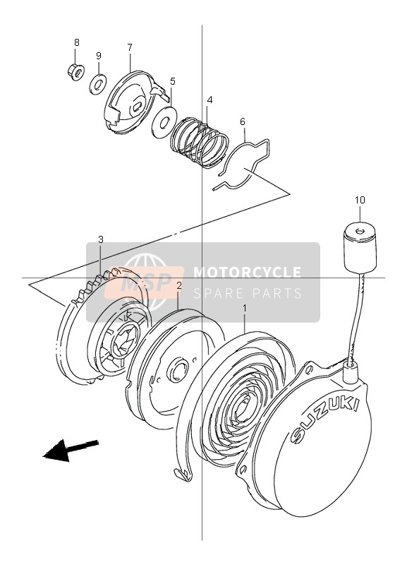 1810040B03, Starter Assy, Recoil, Suzuki, 0