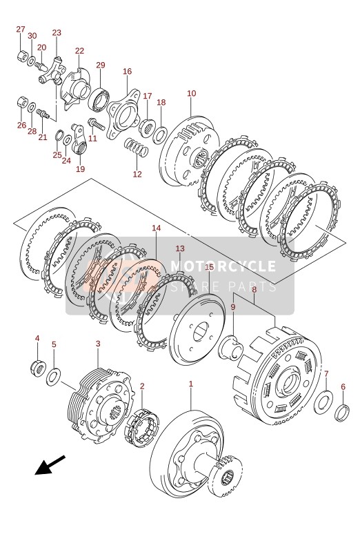 Suzuki LT-F400F KINGQUAD FSi 4X4 2020 Frizione per un 2020 Suzuki LT-F400F KINGQUAD FSi 4X4