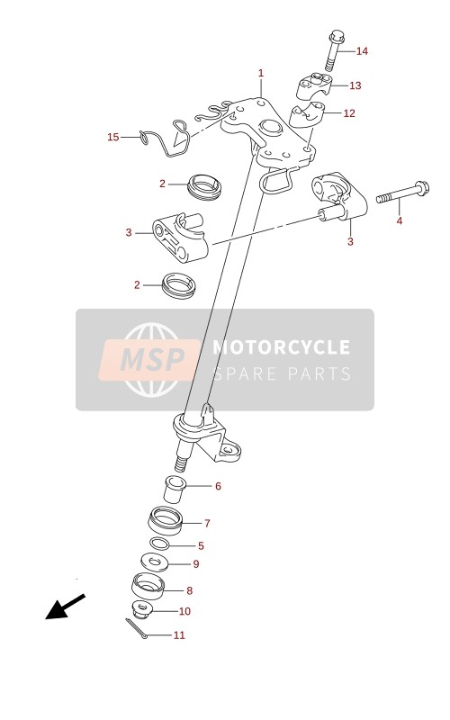 Suzuki LT-F400F KINGQUAD FSi 4X4 2020 Albero dello sterzo per un 2020 Suzuki LT-F400F KINGQUAD FSi 4X4