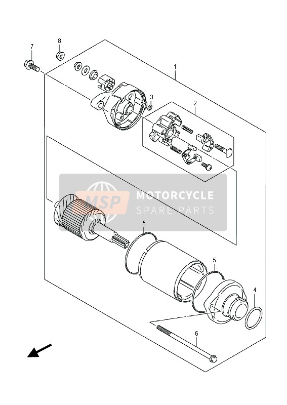 Suzuki LT-A400F(Z) KINGQUAD ASi 4x4 2014 Starting Motor for a 2014 Suzuki LT-A400F(Z) KINGQUAD ASi 4x4