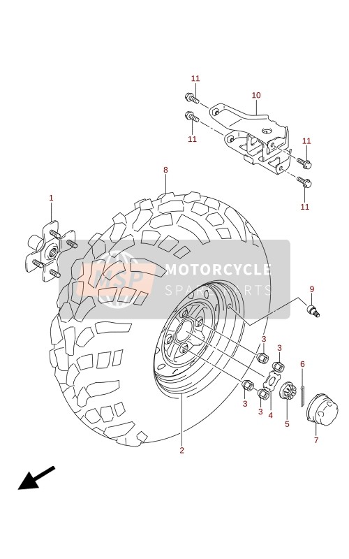 LH Rear Wheel (LT-A500XPZ)