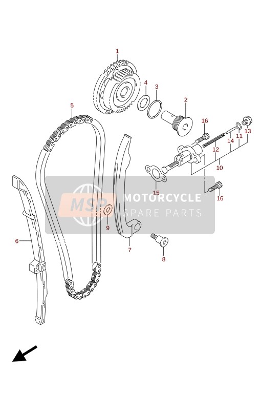 Suzuki LT-A750XP(XPZ) KINGQUAD AXi 4X4 2021 CAM CHAIN for a 2021 Suzuki LT-A750XP(XPZ) KINGQUAD AXi 4X4