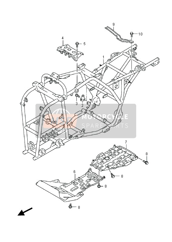 Suzuki LT-A400F(Z) KINGQUAD ASi 4x4 2014 Cuadro para un 2014 Suzuki LT-A400F(Z) KINGQUAD ASi 4x4