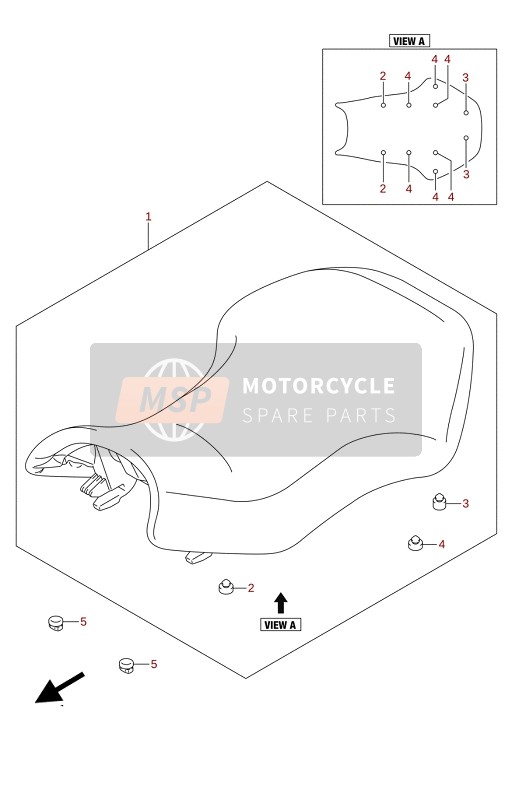 Suzuki LT-A750XP(XPZ) KINGQUAD AXi 4X4 2021 Asiento para un 2021 Suzuki LT-A750XP(XPZ) KINGQUAD AXi 4X4