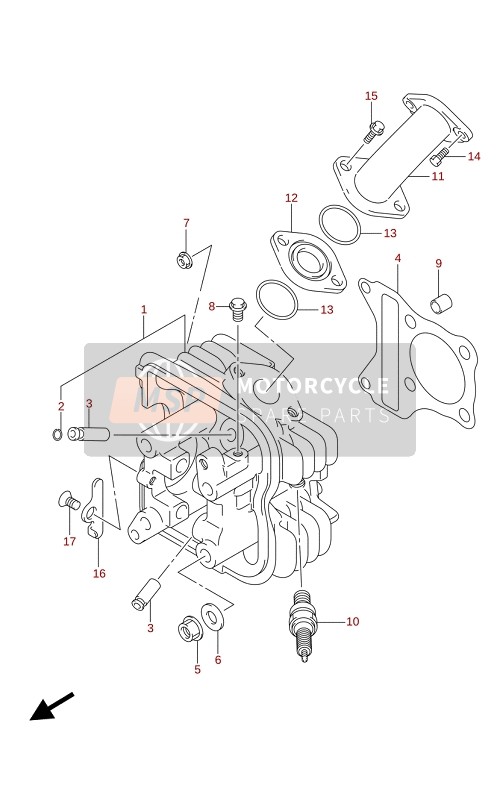 Suzuki LT-Z90 QUADSPORT 2021 Cabeza de cilindro para un 2021 Suzuki LT-Z90 QUADSPORT