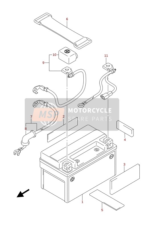 Suzuki LT-Z90 QUADSPORT 2021 Batterie pour un 2021 Suzuki LT-Z90 QUADSPORT