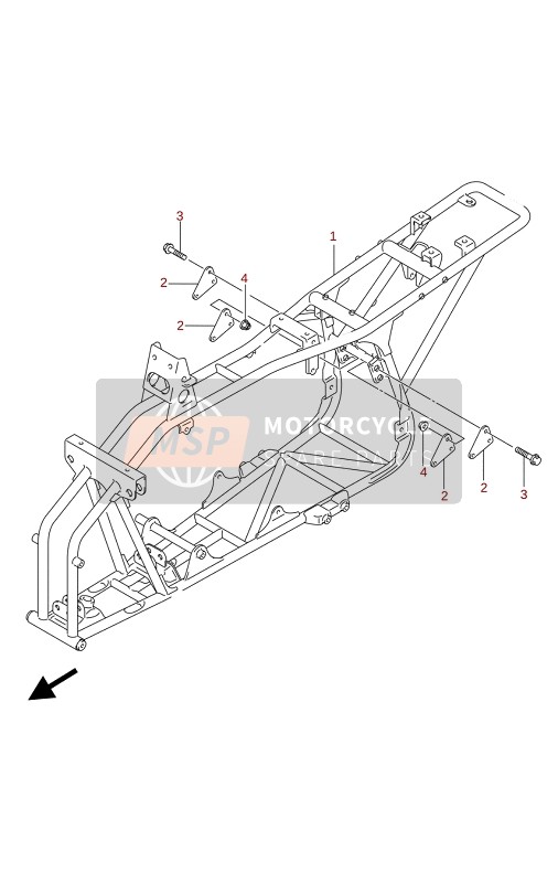 Suzuki LT-Z90 QUADSPORT 2021 Cadre pour un 2021 Suzuki LT-Z90 QUADSPORT