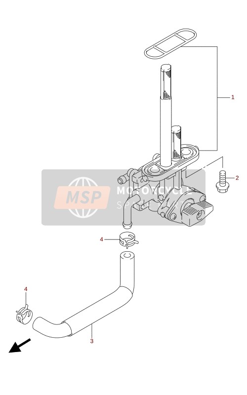 Suzuki LT-Z90 QUADSPORT 2021 Robinet de carburant pour un 2021 Suzuki LT-Z90 QUADSPORT