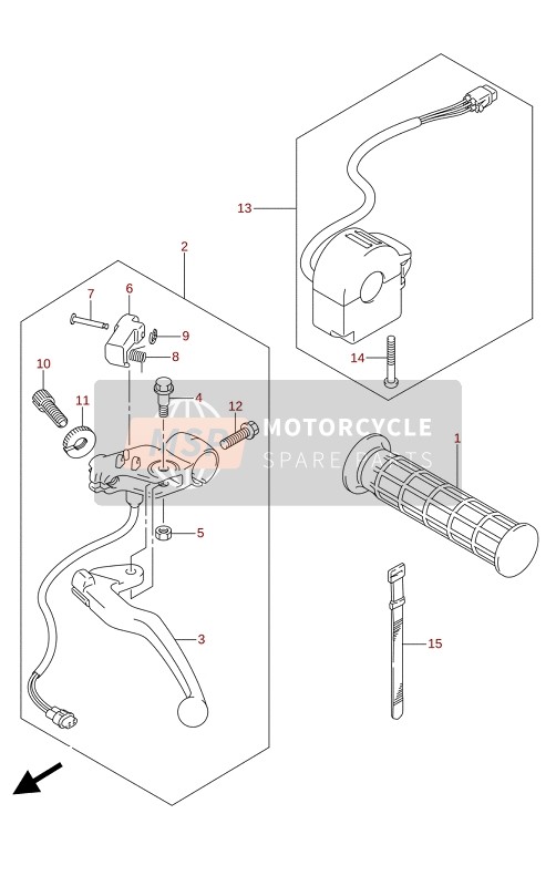 Suzuki LT-Z90 QUADSPORT 2021 LH HANDHEBEL für ein 2021 Suzuki LT-Z90 QUADSPORT