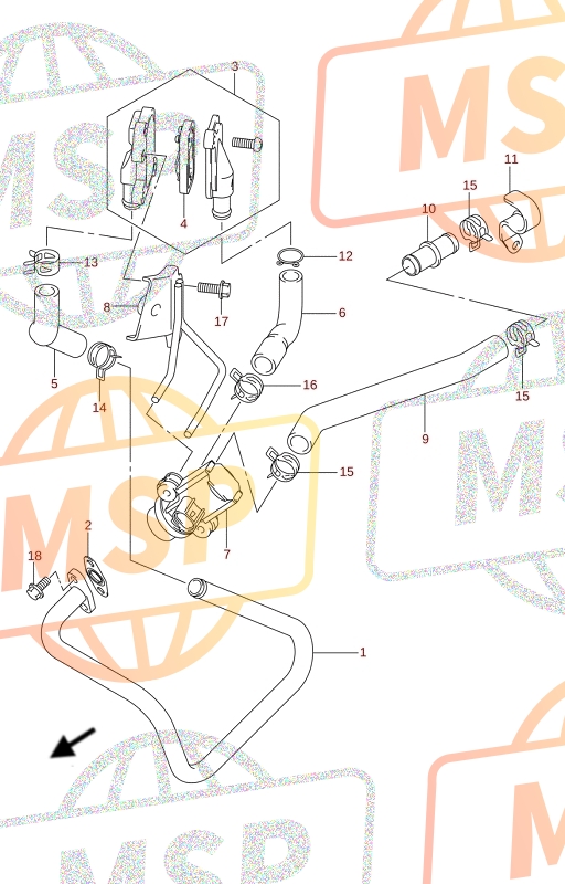 0940116407, Clip, Suzuki, 2