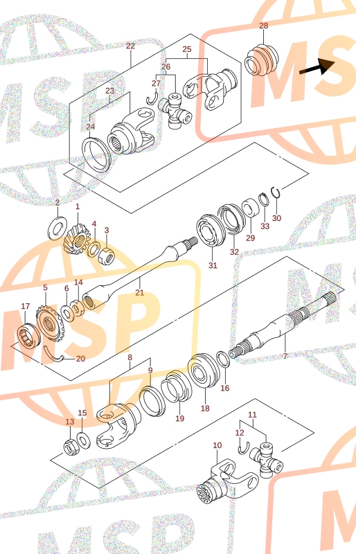 2710027H02, Yoke Assy,Unive, Suzuki, 0