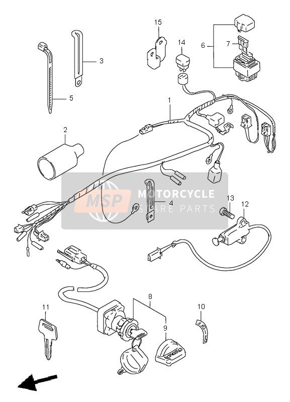 Suzuki LT80 QUADSPORT 2002 Wiring Harness for a 2002 Suzuki LT80 QUADSPORT