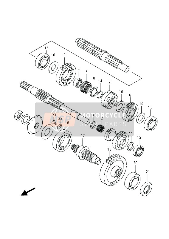 Suzuki LT-F400F(Z) KINGQUAD FSi 4x4 2014 Transmission (2) pour un 2014 Suzuki LT-F400F(Z) KINGQUAD FSi 4x4